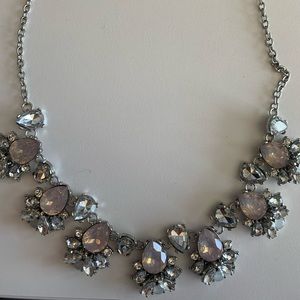 Mixed crystal statement necklace